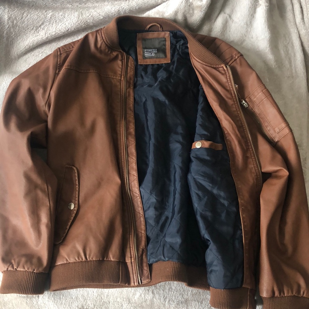 Springfield Authentic Outerwear Leather Jacket